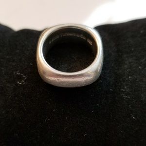 Silver Cushion Square Ring